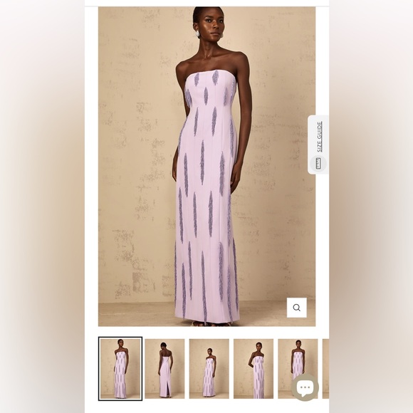 Émilie Purple Beaded Fringed Detail Maxi Dress - Picture 1 of 4